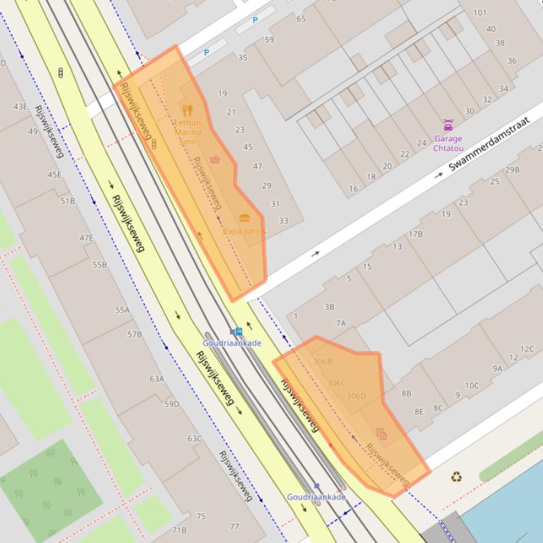 Kaart van postcodegebied 2516ER.