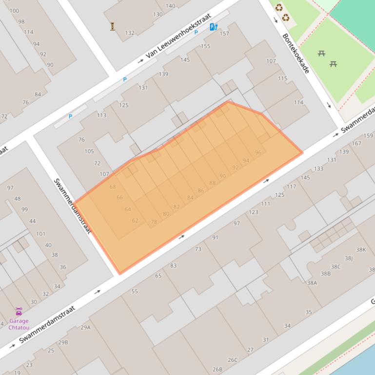 Kaart van postcodegebied 2516GL.