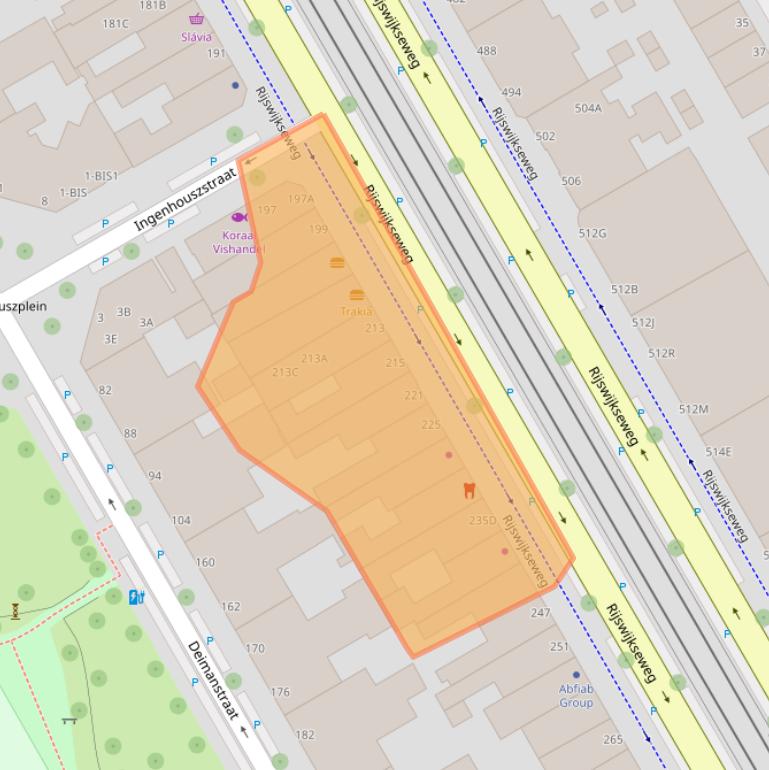 Kaart van postcodegebied 2516HD.