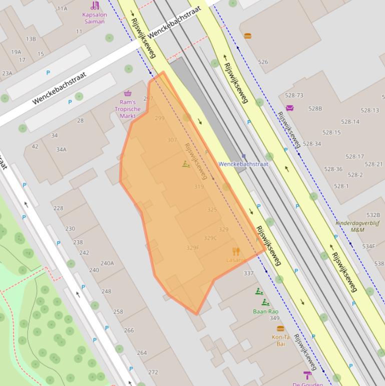 Kaart van postcodegebied 2516HG.