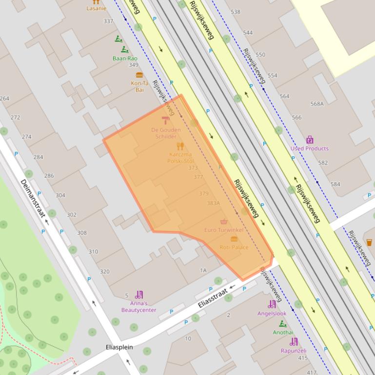 Kaart van postcodegebied 2516HJ.