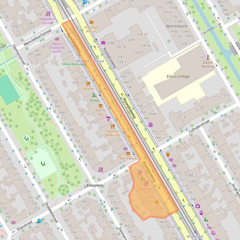 Kaart van postcodegebied 2516HK.