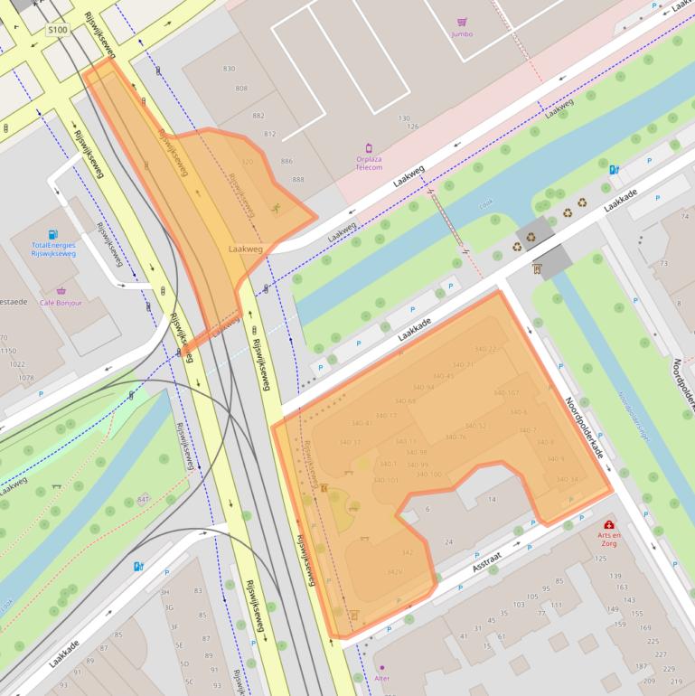 Kaart van postcodegebied 2516HM.