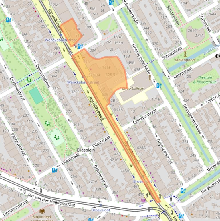 Kaart van postcodegebied 2516HT.