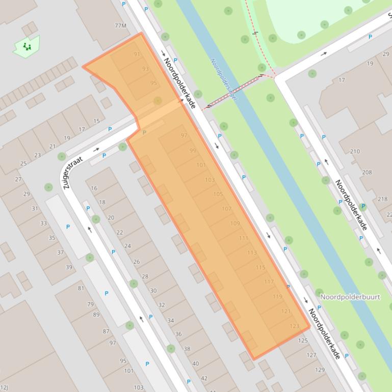 Kaart van postcodegebied 2516JC.