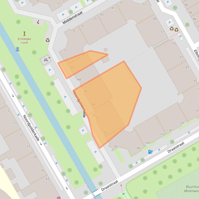 Kaart van postcodegebied 2516JJ.