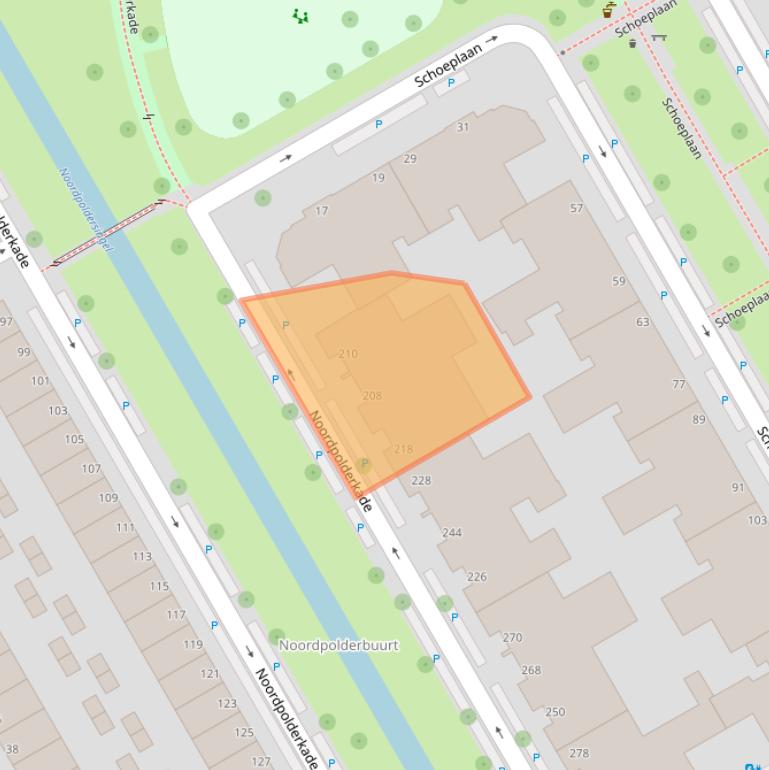 Kaart van postcodegebied 2516JM.