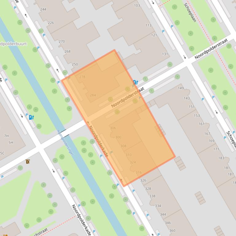 Kaart van postcodegebied 2516JP.