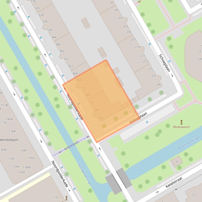 Kaart van postcodegebied 2516JS.