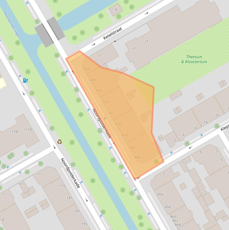 Kaart van postcodegebied 2516JT.