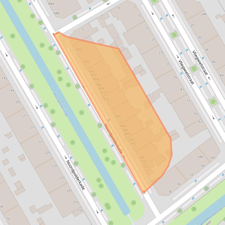 Kaart van postcodegebied 2516JV.