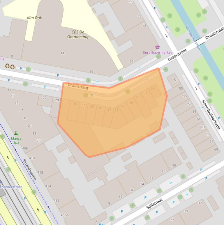 Kaart van postcodegebied 2516KC.