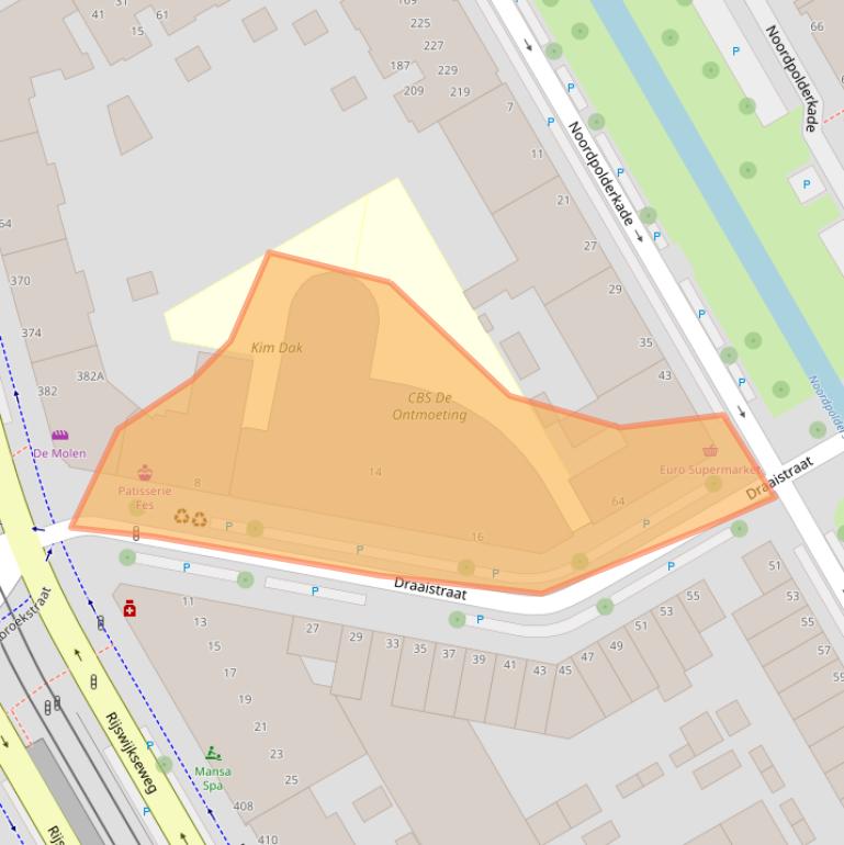 Kaart van postcodegebied 2516KE.