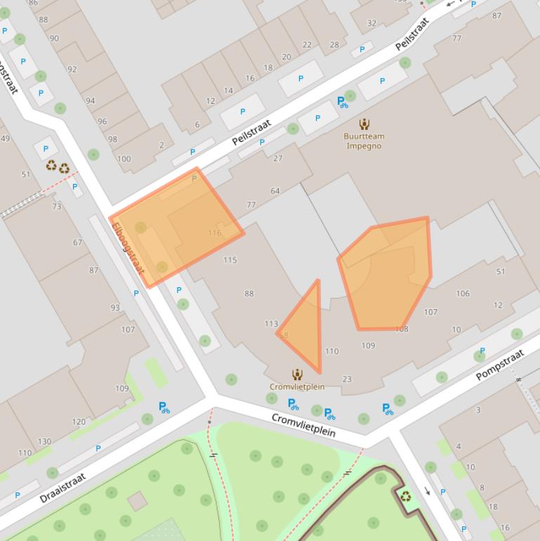 Kaart van postcodegebied 2516KR.