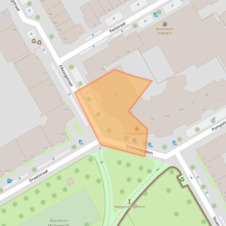 Kaart van postcodegebied 2516KV.