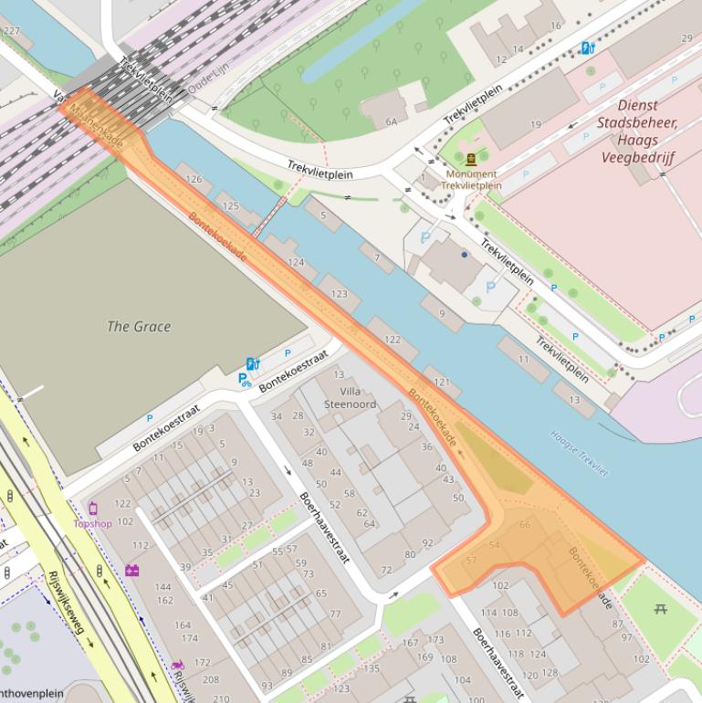 Kaart van postcodegebied 2516LC.