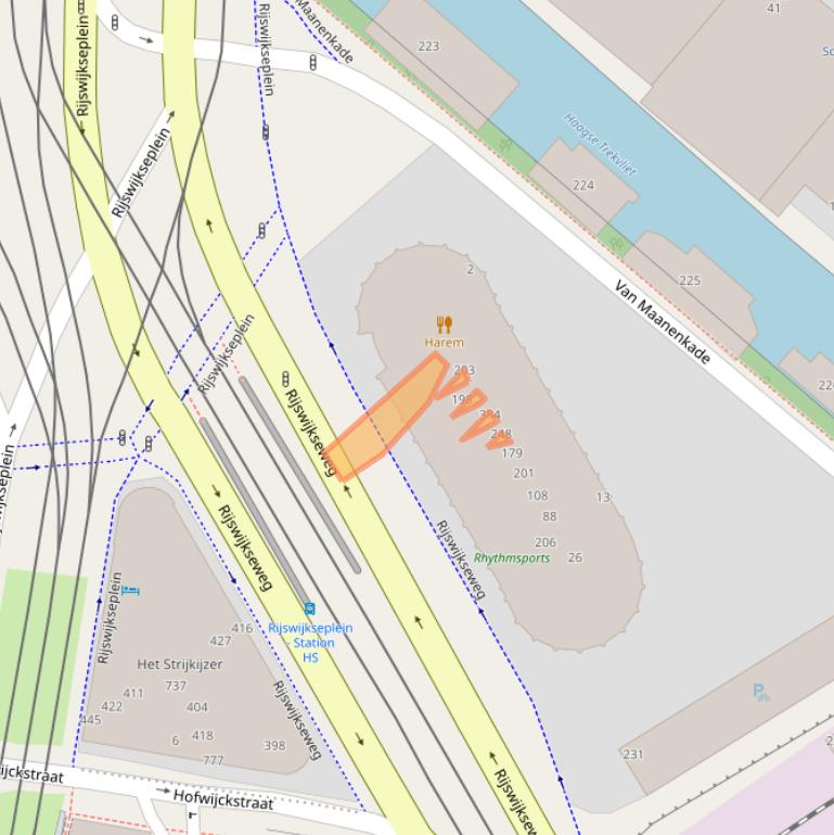 Kaart van postcodegebied 2516LK.