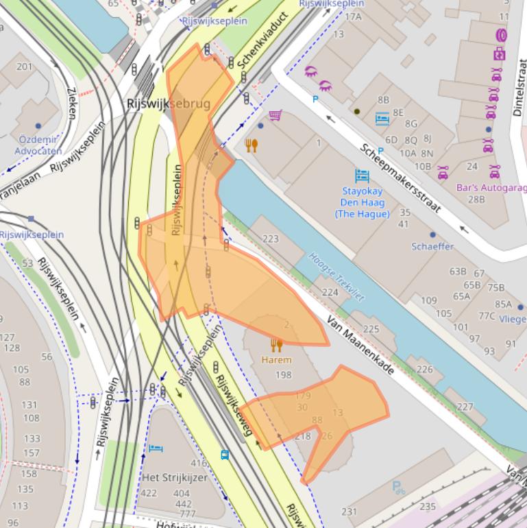Kaart van postcodegebied 2516LL.