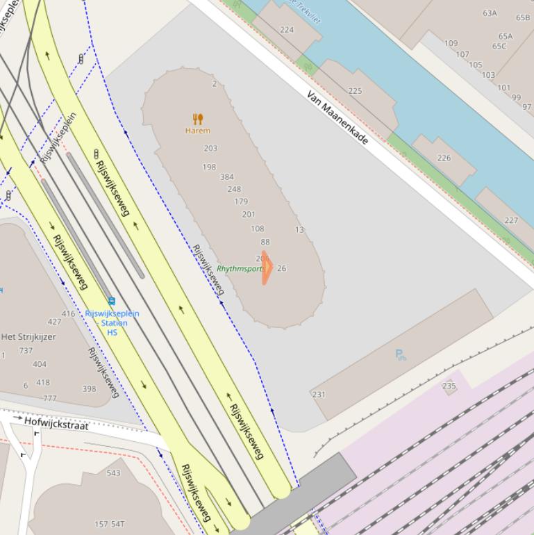 Kaart van postcodegebied 2516LM.