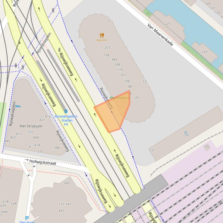 Kaart van postcodegebied 2516LN.