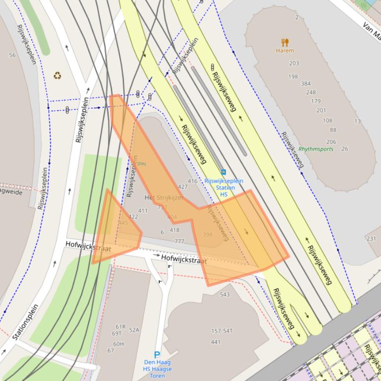 Kaart van postcodegebied 2516LR.