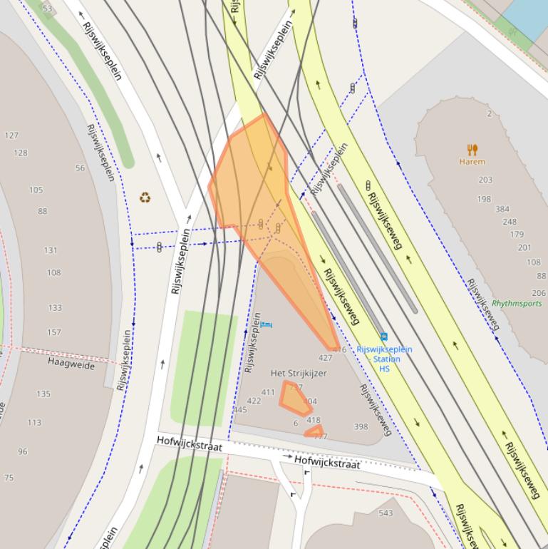 Kaart van postcodegebied 2516LT.