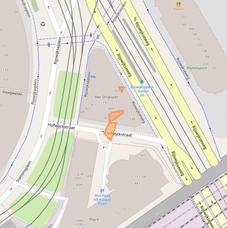 Kaart van postcodegebied 2516LV.