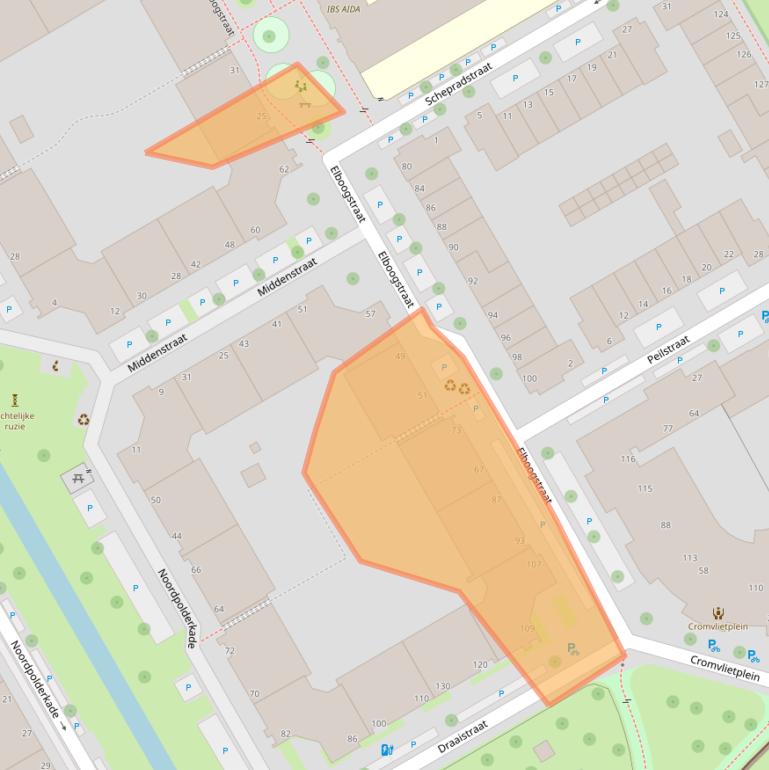 Kaart van postcodegebied 2516PS.