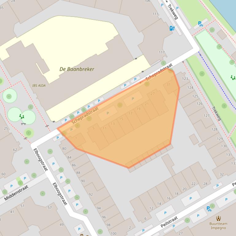 Kaart van postcodegebied 2516PZ.