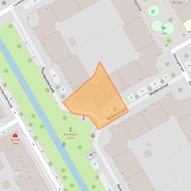 Kaart van postcodegebied 2516RC.