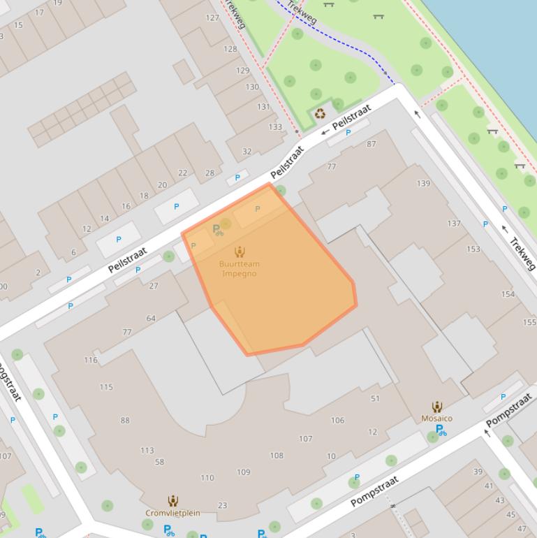 Kaart van postcodegebied 2516RG.