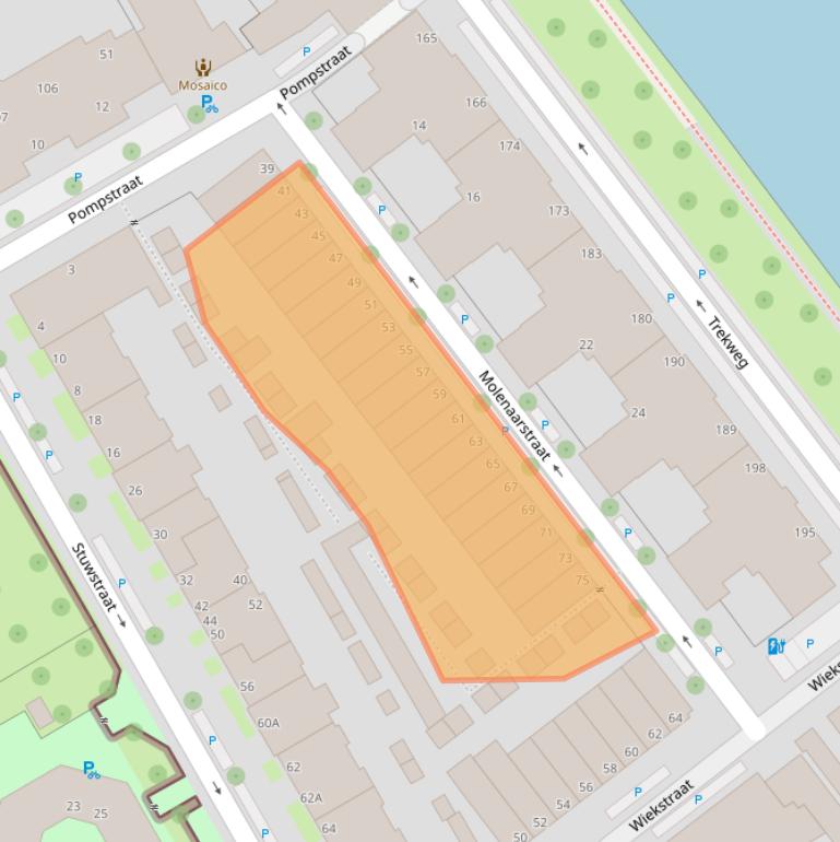 Kaart van postcodegebied 2516RL.