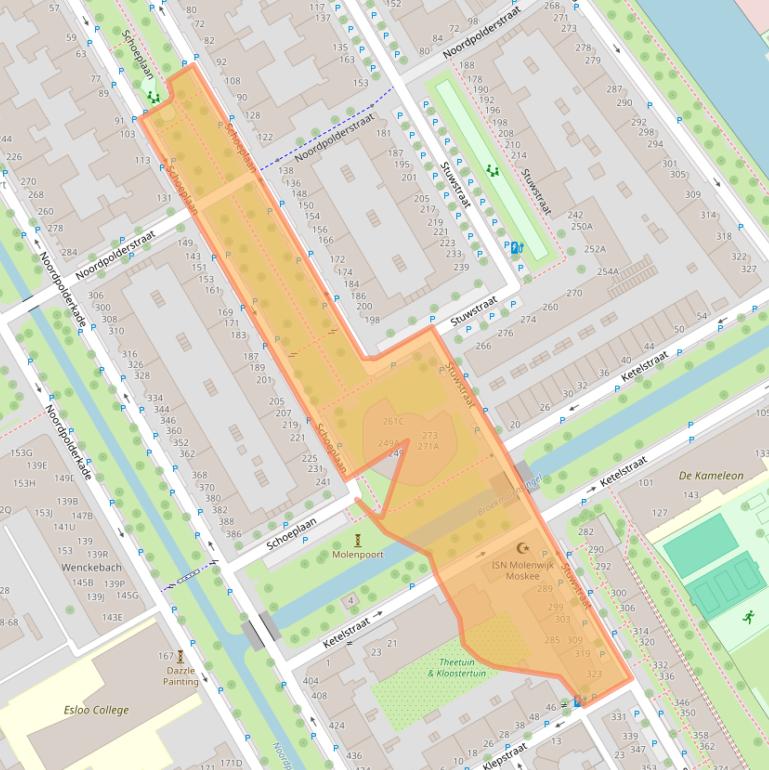 Kaart van postcodegebied 2516TH.