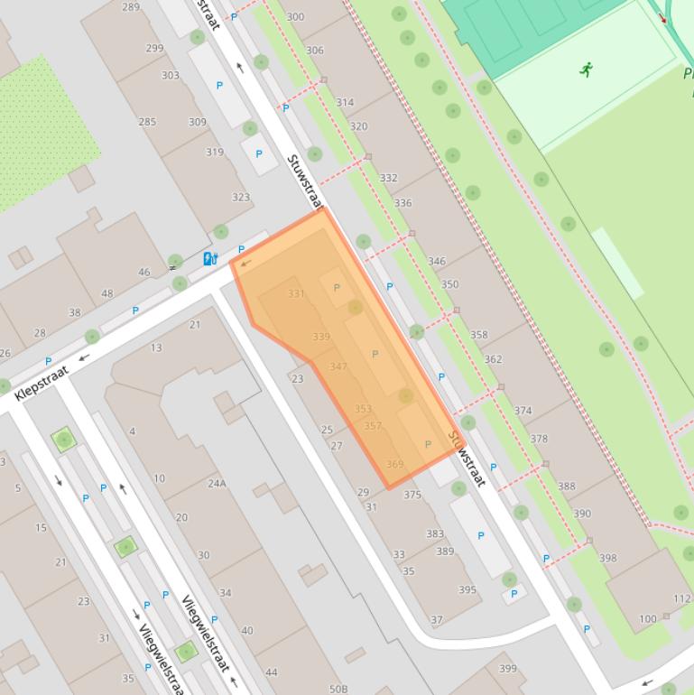 Kaart van postcodegebied 2516TJ.