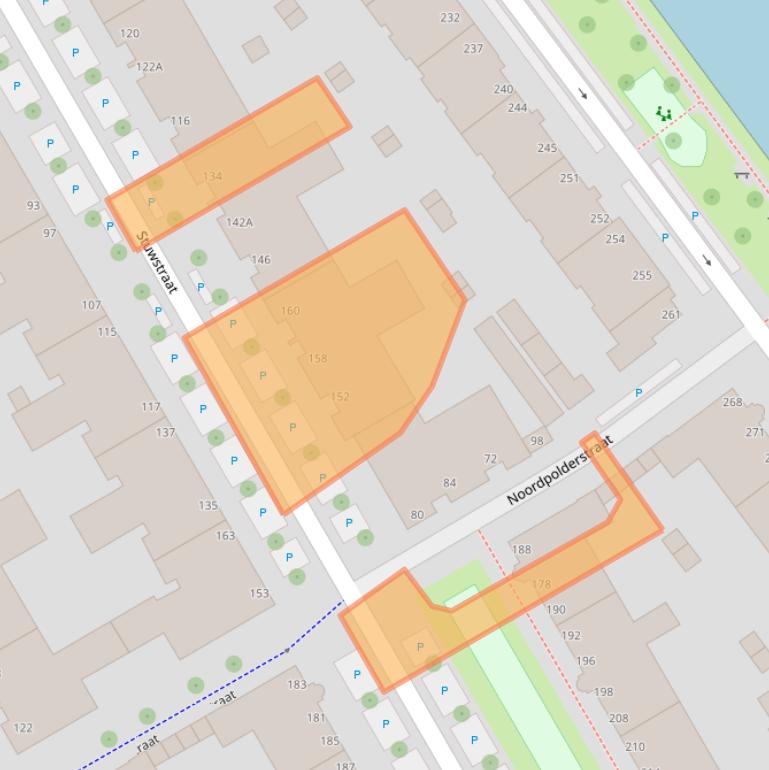 Kaart van postcodegebied 2516TP.