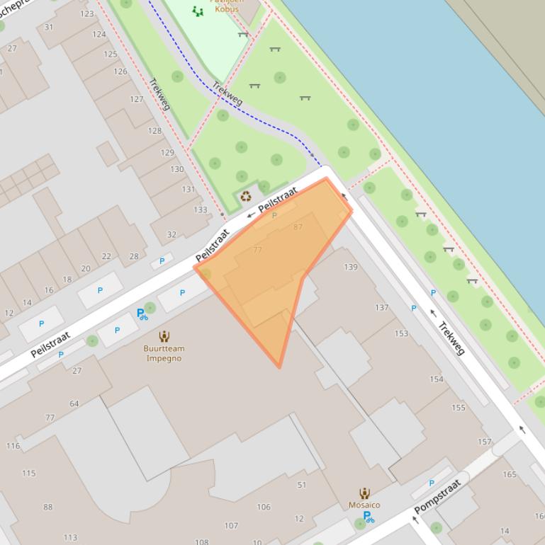 Kaart van postcodegebied 2516TX.