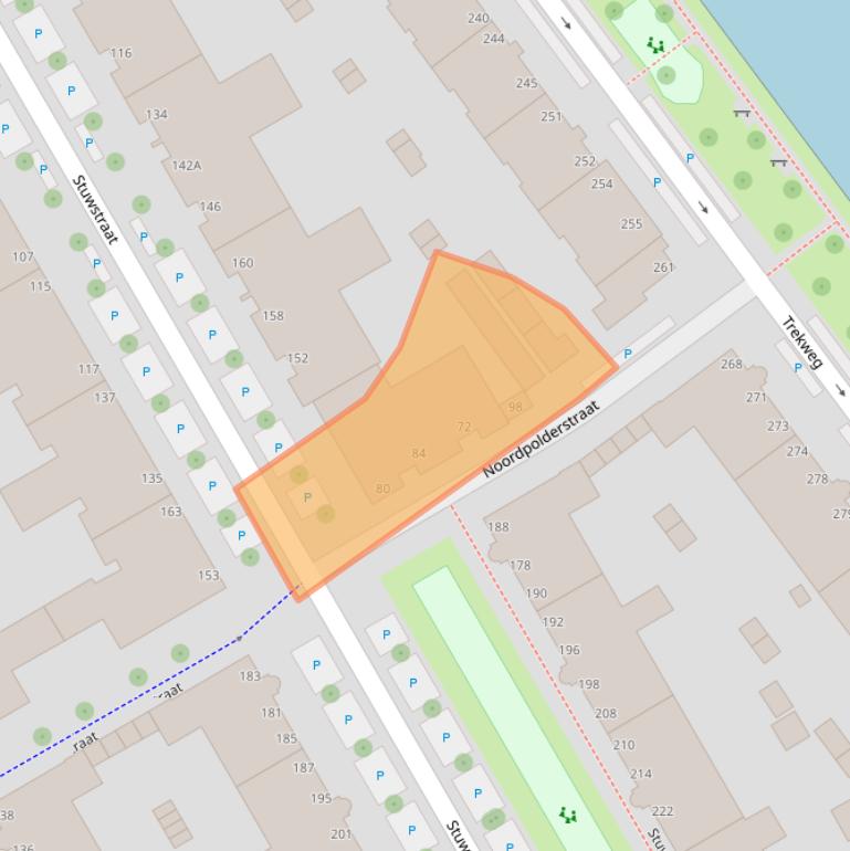 Kaart van postcodegebied 2516VS.