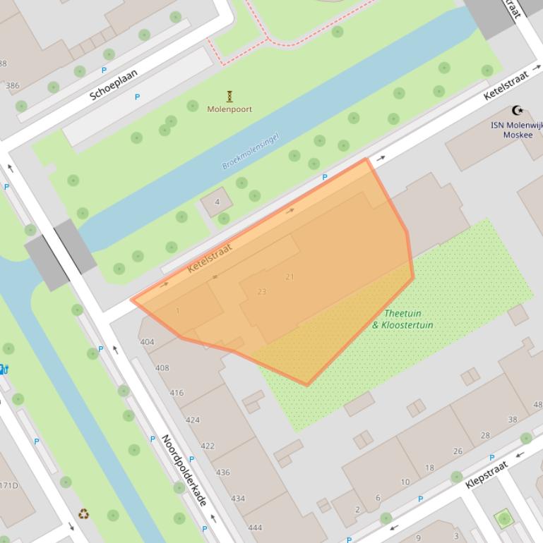 Kaart van postcodegebied 2516VT.