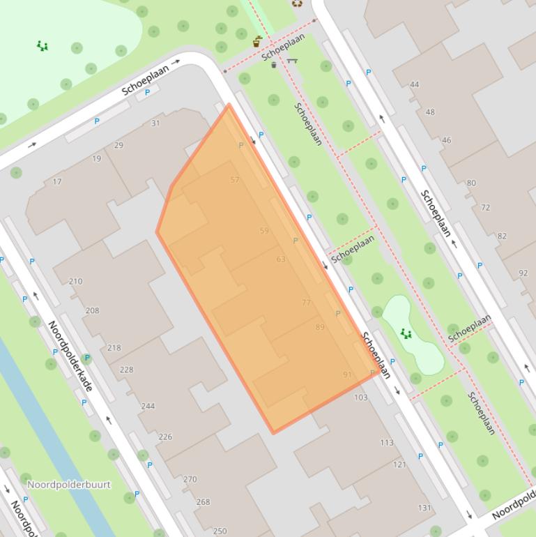 Kaart van postcodegebied 2516WC.