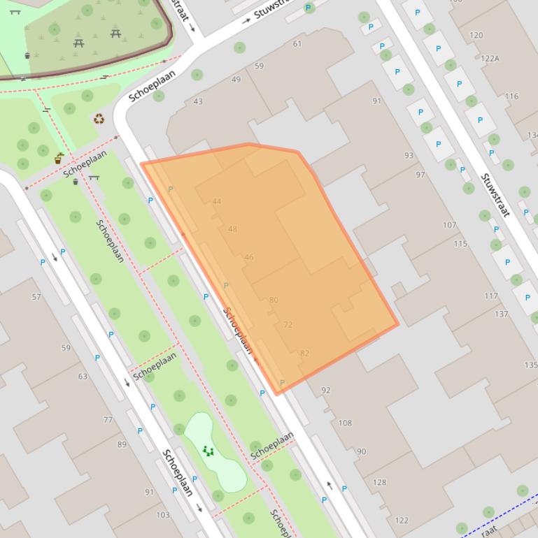 Kaart van postcodegebied 2516WG.