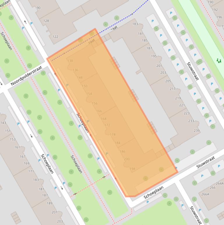 Kaart van postcodegebied 2516WH.