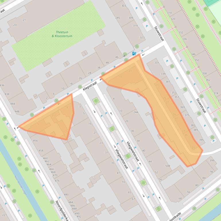 Kaart van postcodegebied 2516XA.