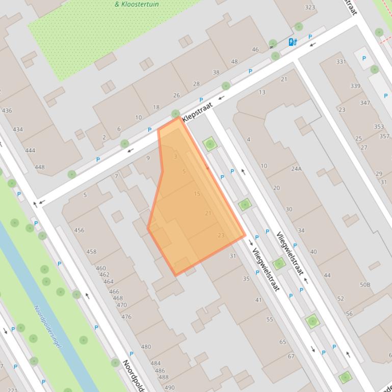 Kaart van postcodegebied 2516XC.