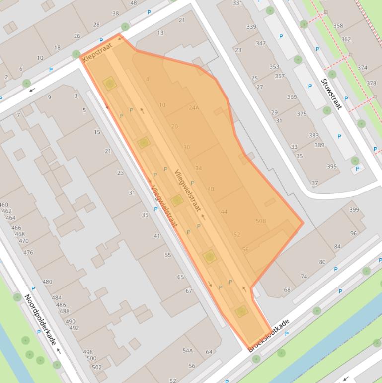 Kaart van postcodegebied 2516XE.