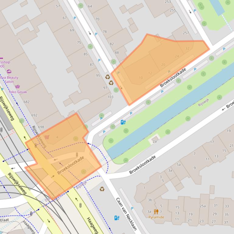Kaart van postcodegebied 2516XG.