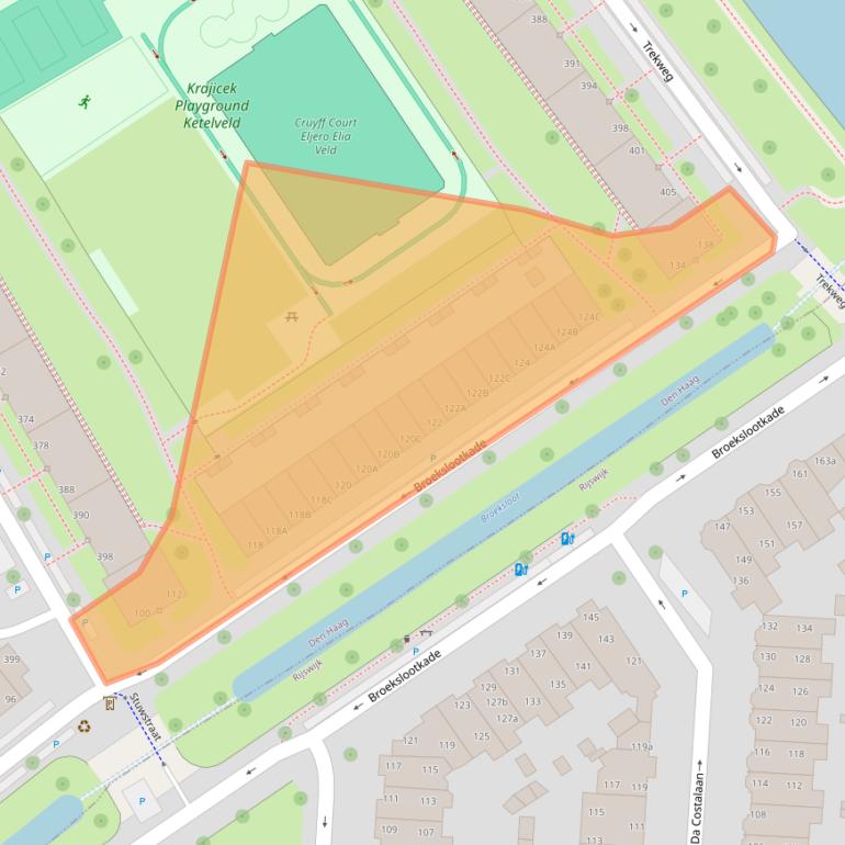 Kaart van postcodegebied 2516XK.