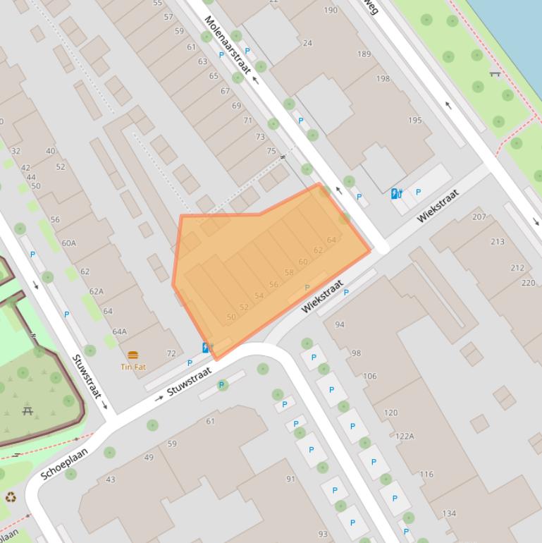 Kaart van postcodegebied 2516ZA.