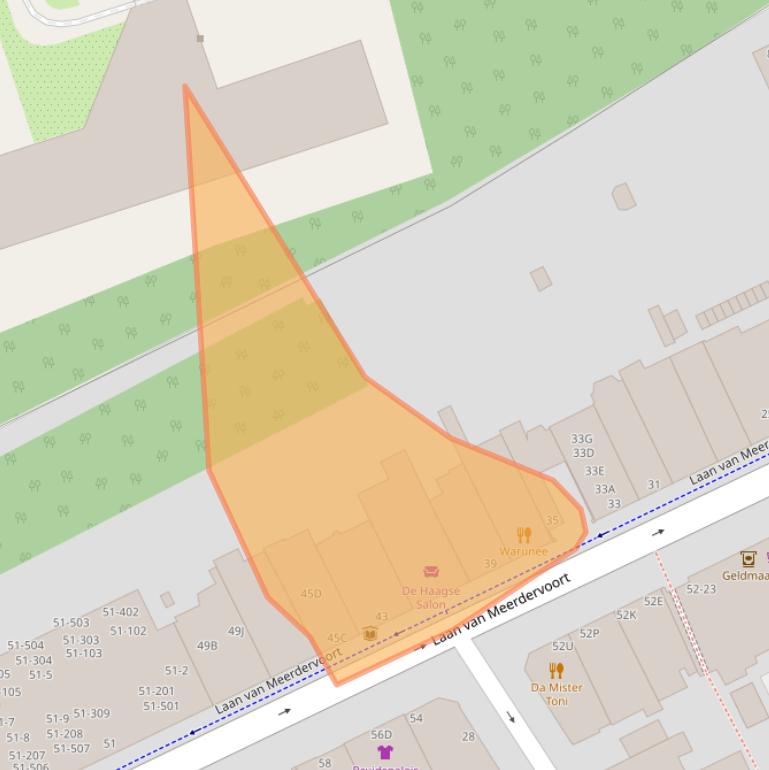 Kaart van postcodegebied 2517AD.