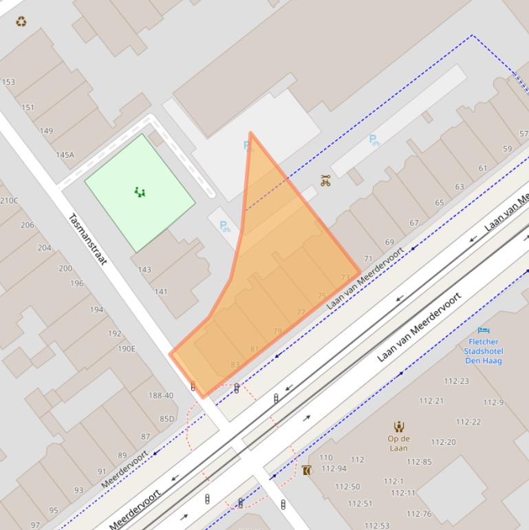 Kaart van postcodegebied 2517AH.