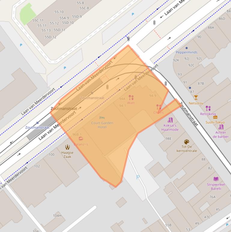 Kaart van postcodegebied 2517AR.